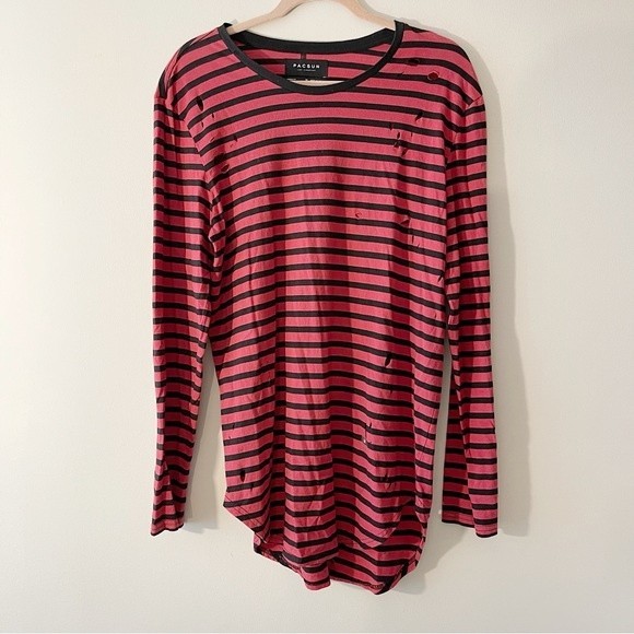 Pacsun Distressed Emo Shirt Size Medium NEW - Picture 1 of 6